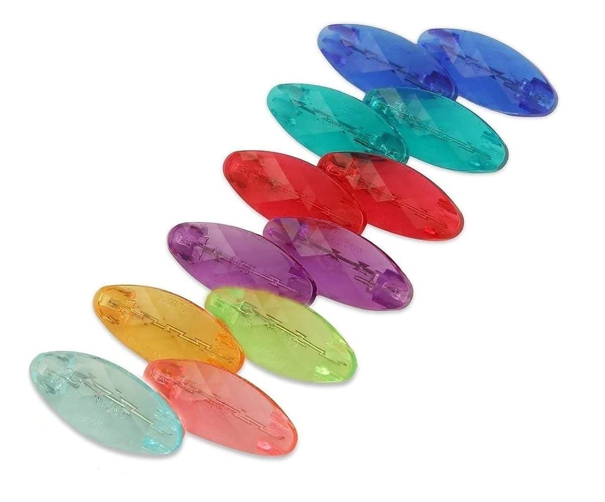 VAMA FASHIONS Trendy Glitter Plastic Fancy Safety Saree Pin Sareepins Hijab Dupatta Chunri Brooch Brooches Set for Women(Pack of 12 Pieces)