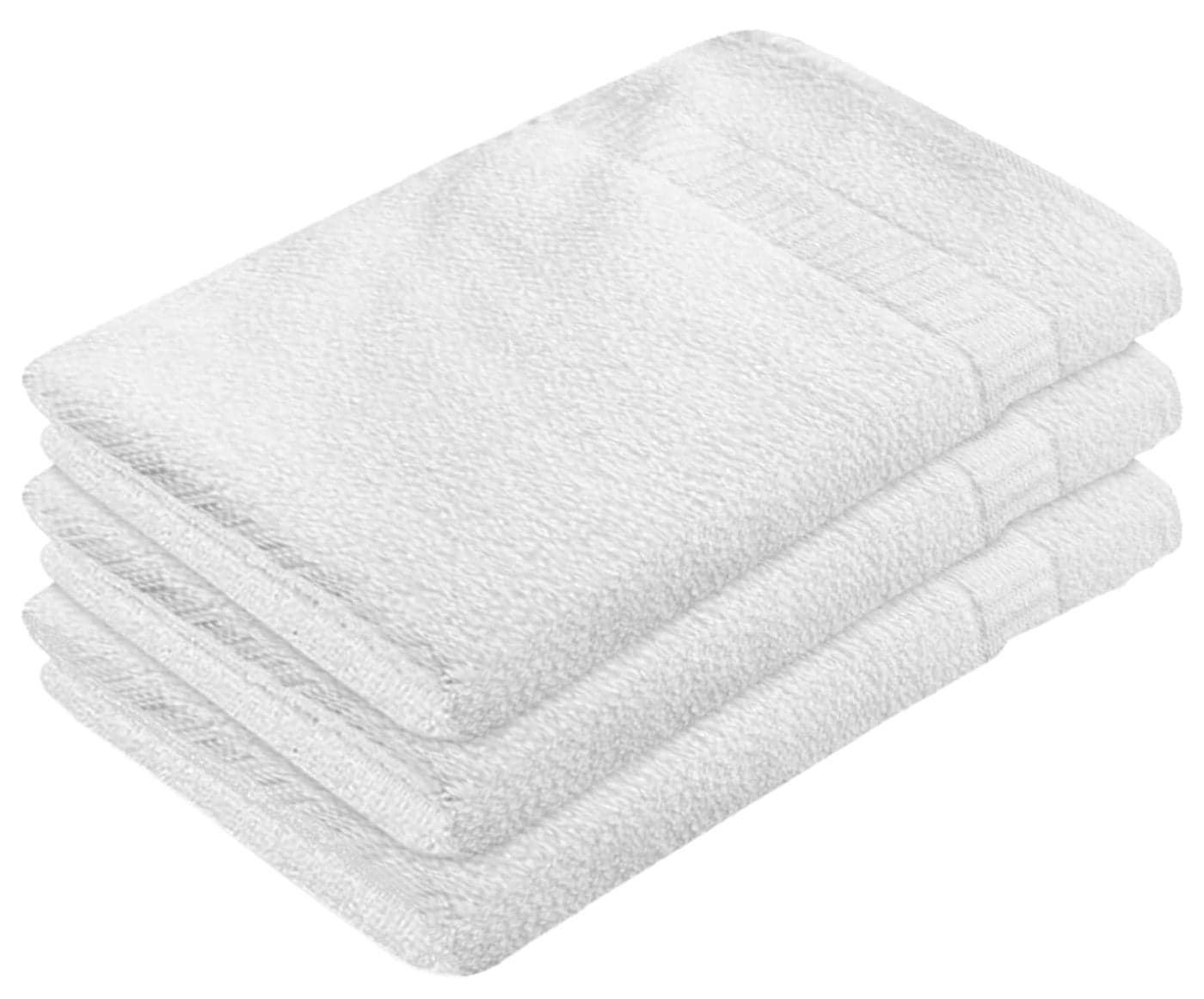 Kuber Industries Medium Size Cotton Face Towel 30x18 Pack of 3 White HS43KUBMART26623