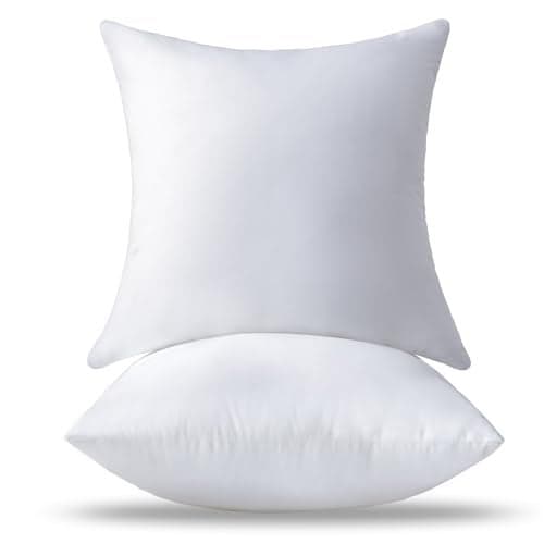 OTPIPCS 24 x 24 Pillow Insert Set of 2 - Premium Soft and Fluffy 24 Inch Large Sofa Decorative White Square Throw Pillow Inserts Stuffing for Living Room Couch and Bedroom Interior Cushions