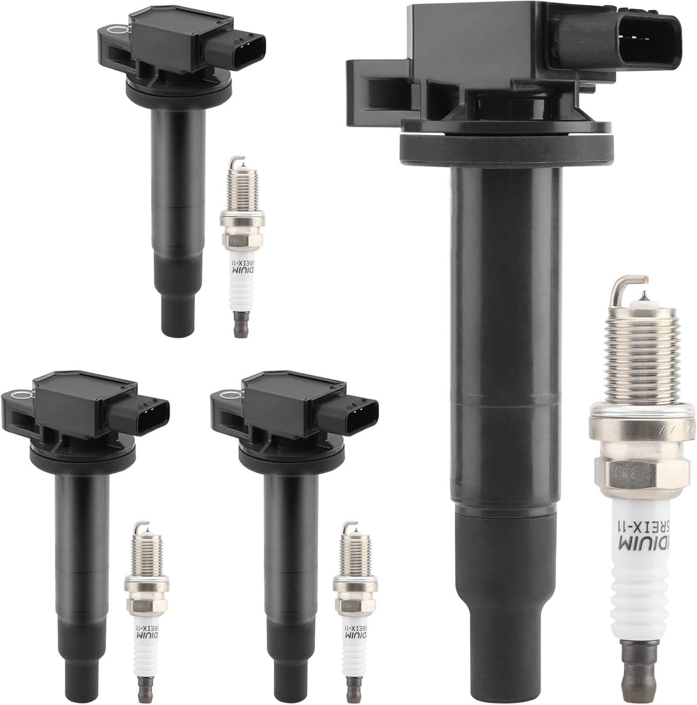 HQPASFY Ignition Coil Pack & Iridium Spark Plugs Set