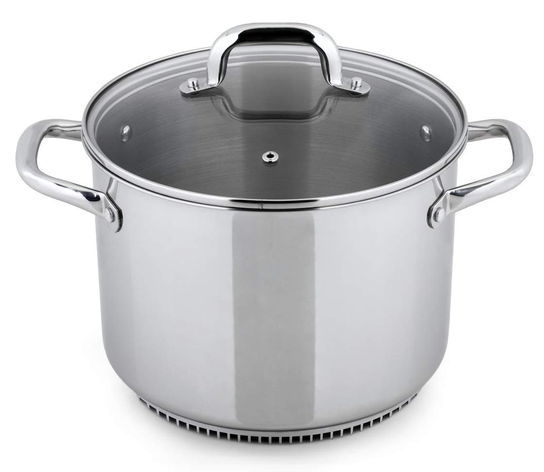Turbo Pot FreshAir Rapid Boil Stainless Steel 8 qt Stock Pot timeandenergy saving cookware for gas stove