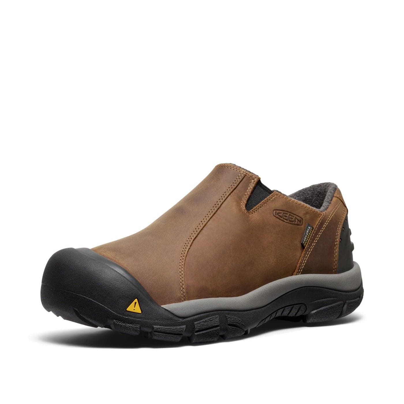KEEN Mens Brixen Waterproof Slip On Mules Slate BlackMadder Brown 105 US