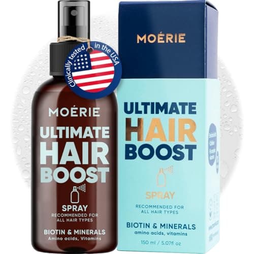 Moerie Ultimate Hair Growth Spray Designed to Strengthen Stop Hair Loss 100 Natural Serum for with over 100 Minerals Vitamins Amino acids Fresh Scent 507 Fl Oz