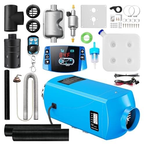 VOYOCHT Diesel Heater 5KW, Aluminum Housing, Diesel Heater 12V, Fast Heating, Diesel Parking Heater High Altitude with 15L Fuel Tank for Trucks, Trailers, Boats, RVs and Motor-homes