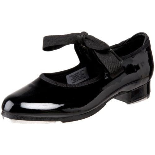 Bloch Girl's Annie Tyette Dance Shoe, Tap Shoe, Elastic Strap With Grosgrain Ribbon, Cushioned Insole, Non-Slip Sole, Techno Tap Plates Attached, Comfortable, High Durability, Superior Fit