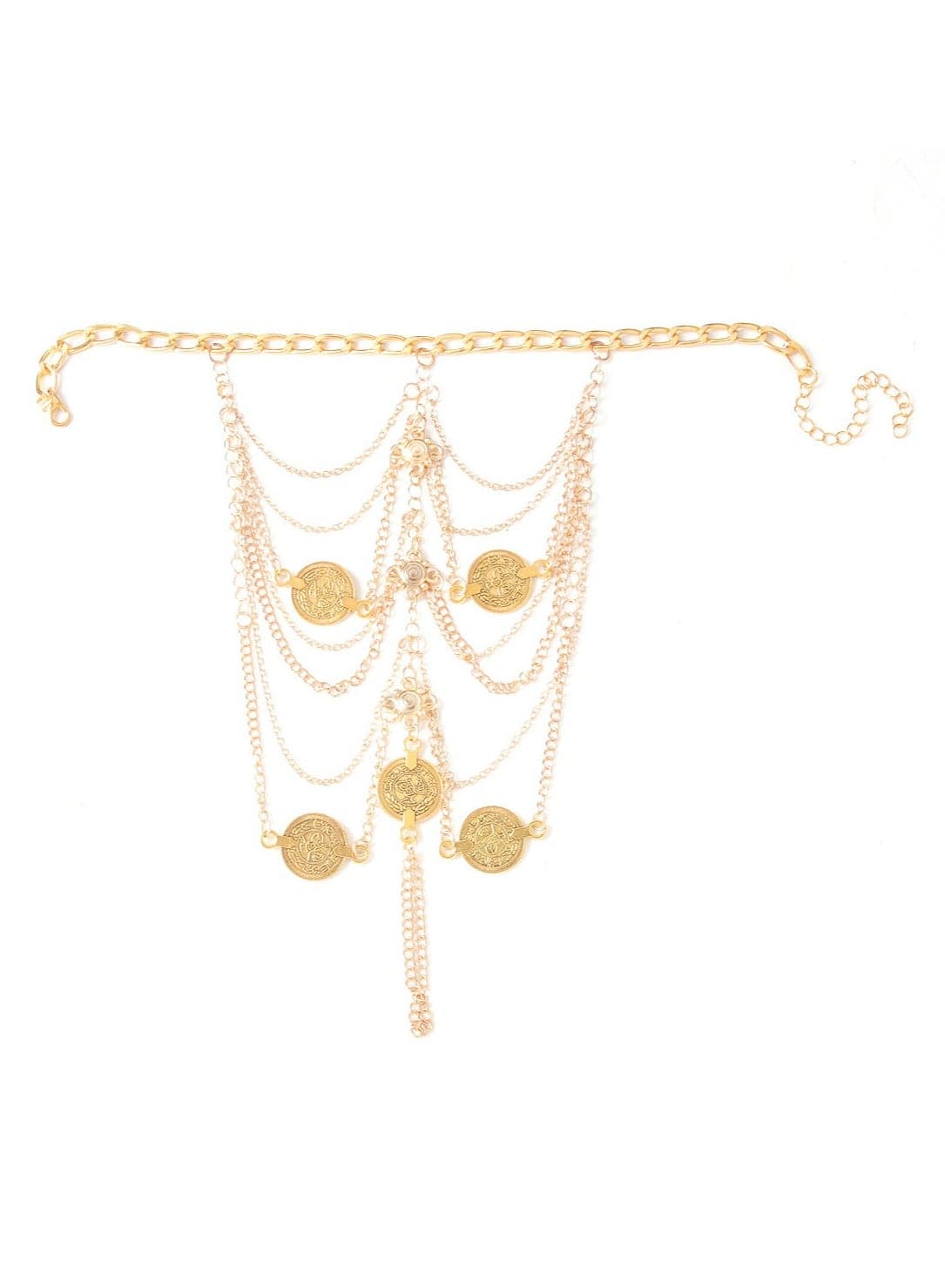 1pcs Women's Gold Bohemian Coin Bracelet Anklet Adjustable Sandals Anklet Jewelry Summer Beach Coin Foot Accessories Waterproof Coin Foot Ring Multilayer Foot Jewelry