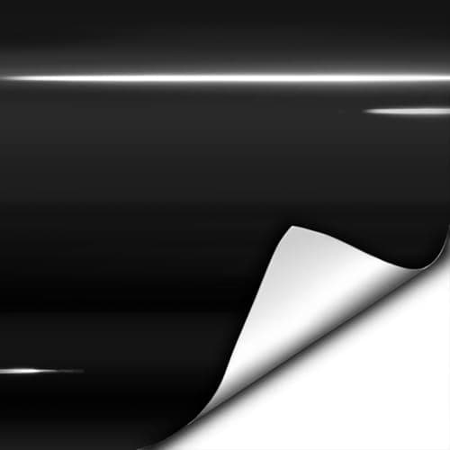 VViViD Gloss Black Vinyl Wrap Adhesive Film 0.5ft x 5ft Air Release Sheet