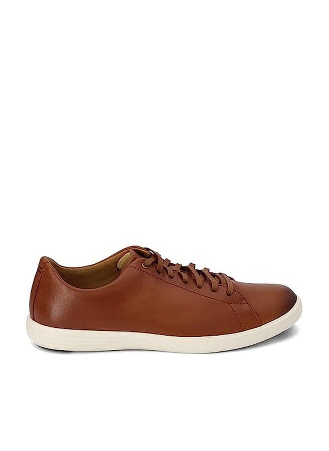 Cole Haan Men's Grand Crosscourt II Sneaker, tan leather burnished, 12 Medium US