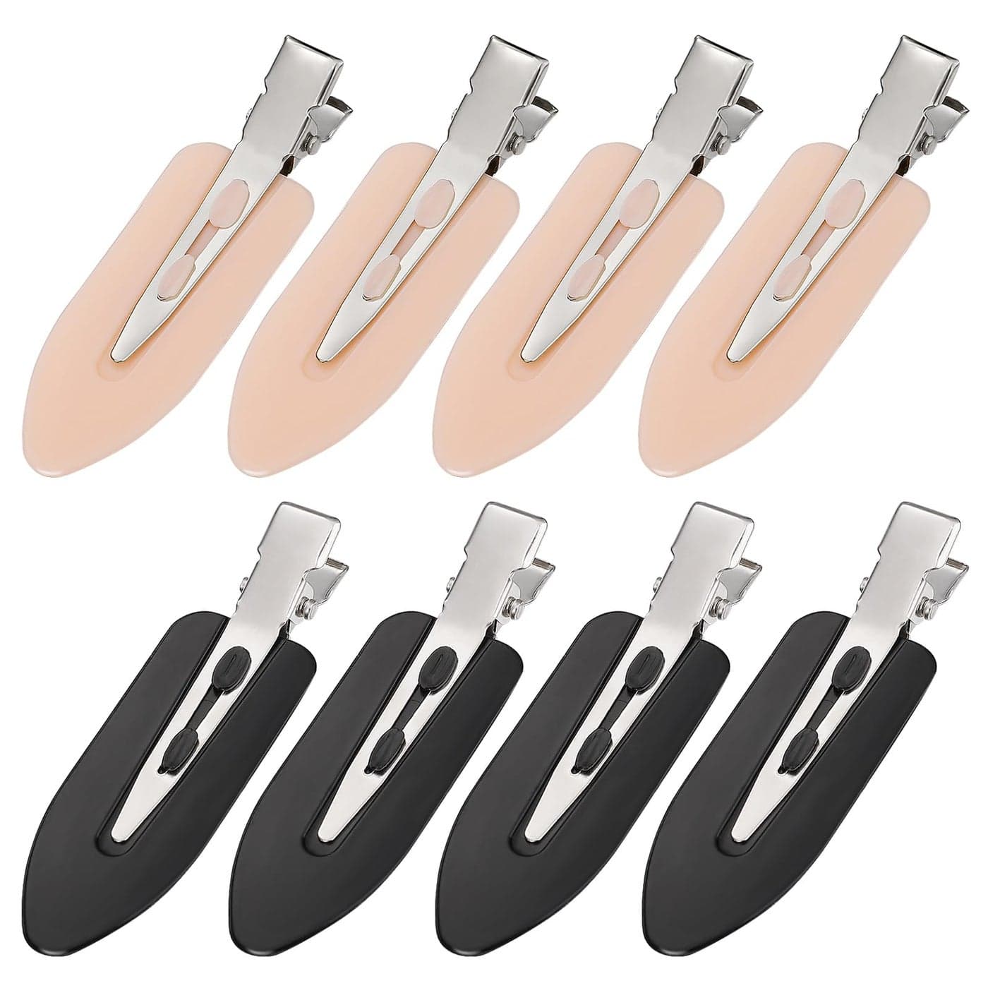 8Pcs No Bend No Crease Hair Clips Styling Duck Bill Clips Alligator Hair Barrettes for Styling Sectioning Small Gifts for Women Girls Salon Hairstyle Hairdressing Bangs Waves Black Pink