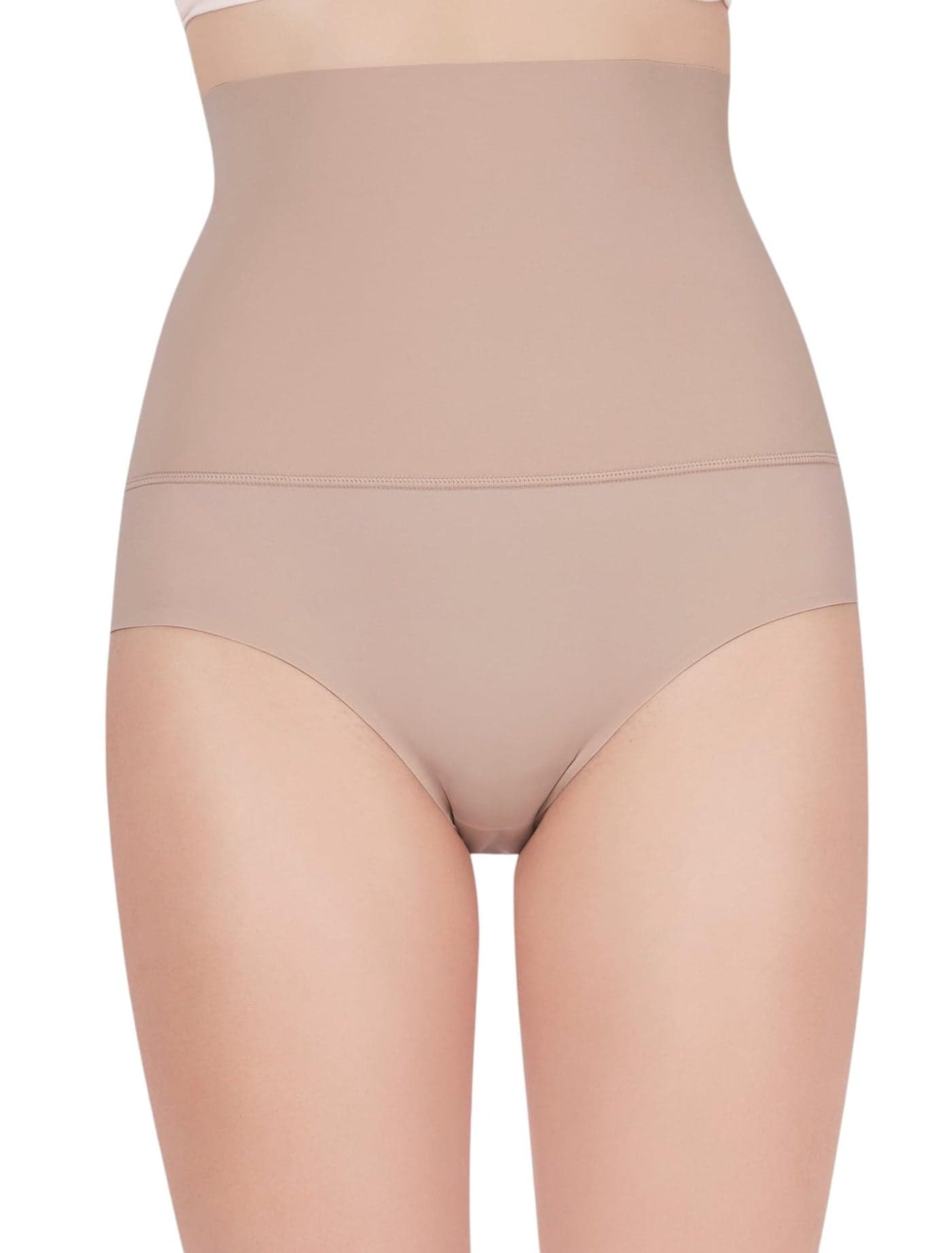 PLUMBURY Seamless High Waist Tummy Tucker| Body Shaper| Slimming Panties for Women Panties Slimming, Beige, Size XL