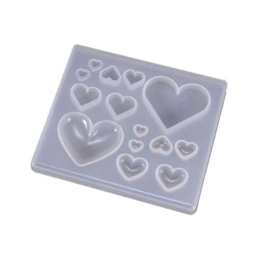 BanteyBanatey® Silicone Mix Heart Shape Resin Mold Art Casting Mould Epoxy Silicon Moulds DIY Design| Multipurpose Silicone Coaster Mould| Coaster Molds (Pack of 1)