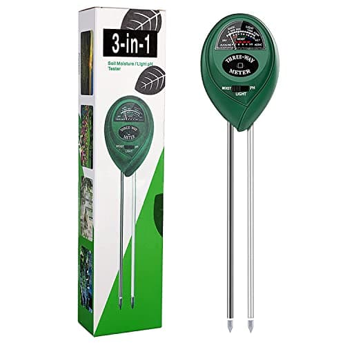SURENSHY Soil PH Meter, Upgrade 3-in-1 Soil Teeter Kit with Moisture, Light and PH Test, Gardening Tool Kit for Garden, Farm, Lawn, Plant, Indoor & Outdoor