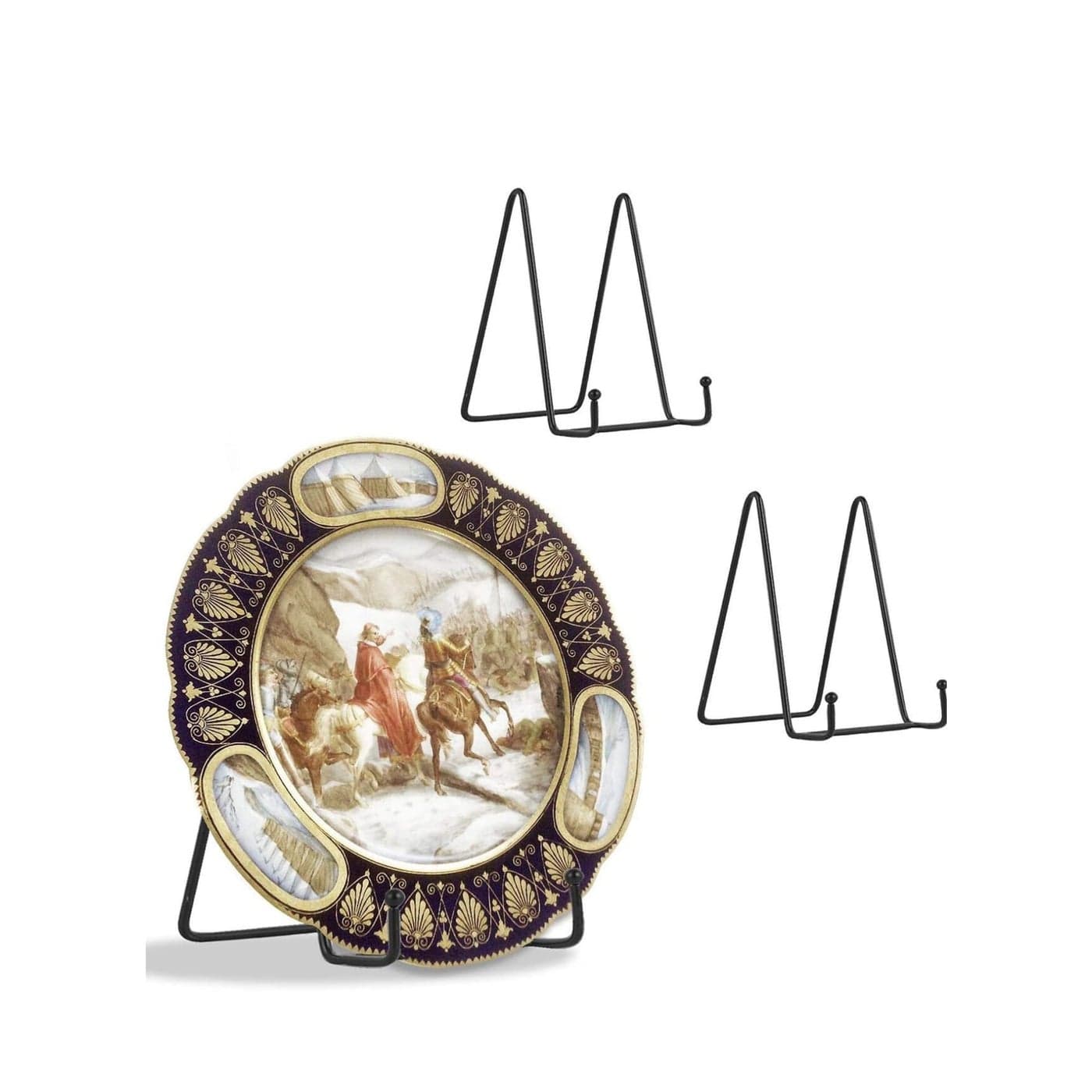 Plate Stands for Display 3 Inch Plate Holder Display Stand Metal Frame Holder Stand for Picture Decorative Plate