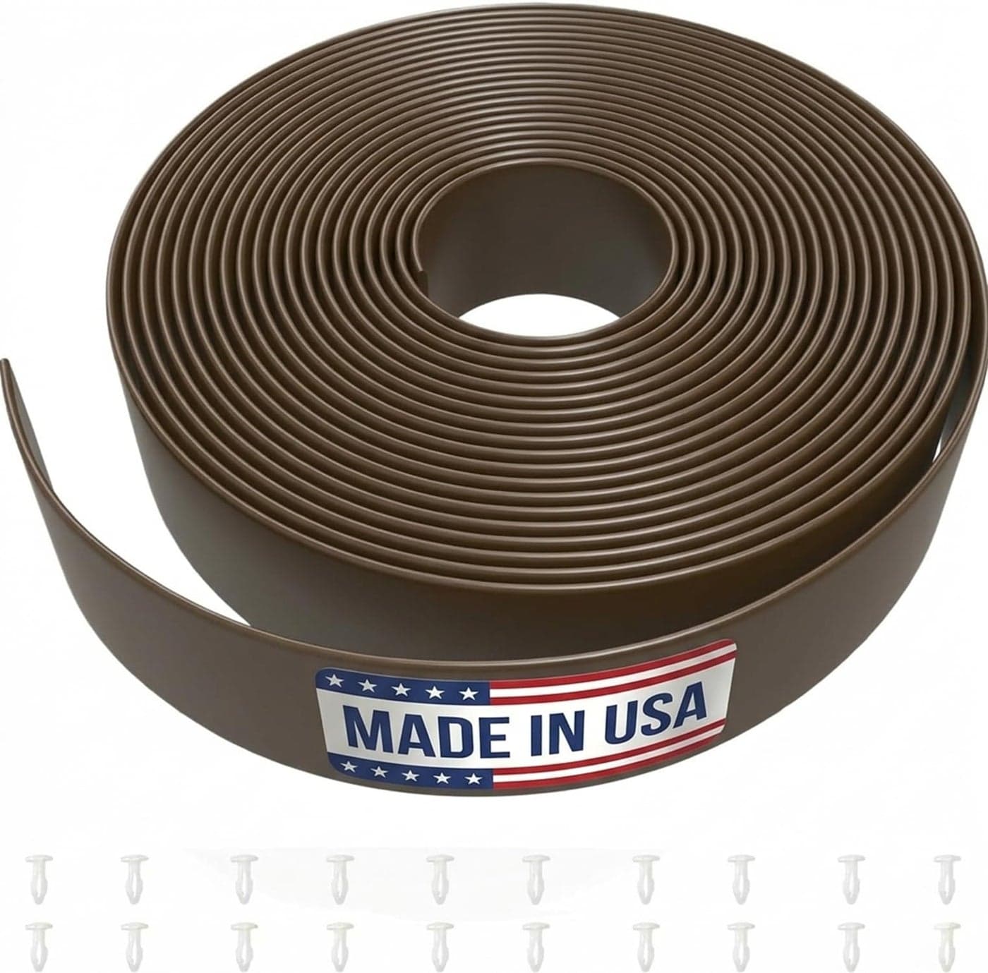 2" x20' ft Vinyl Straps for Patio Chairs Repair Kit Outdoor Patio Furniture Repair Straps Vinyl Strapping for Patio Chairs Replacement Lawn Chair Repair Straps (Brown) + 20 Rivets