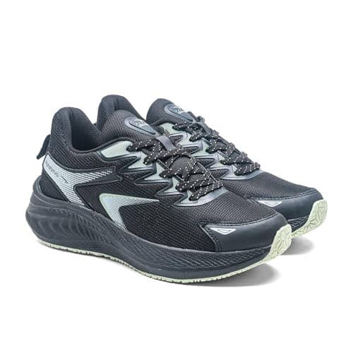ASIAN Boss-26 Running Shoes for Men | Lightweight Casual Sports Shoes for Walking, Jogging, Gym Boys Stylish Sneaker with Breathable & Anti-Slip Durable Sole(BLKPISTA)-UK 9