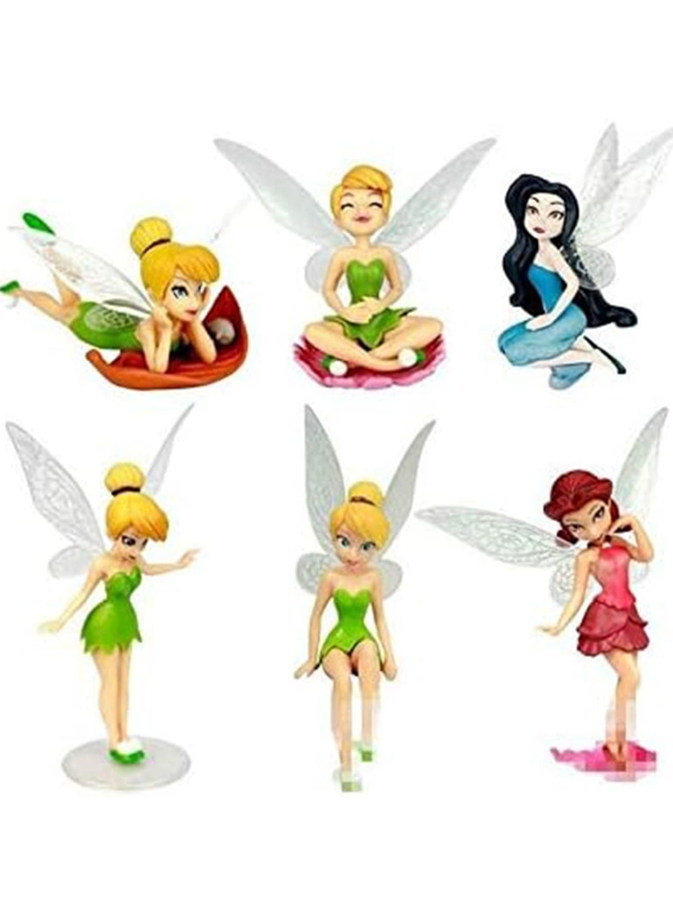 Princess Flower Fairy 6-piece Birthday Cake Decoration Ornaments Baking Holiday Dress Up Scene Hand-Made Office