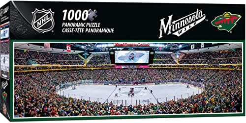 Masterpieces 1000 Piece Sports Jigsaw Puzzle NHL Minnesota Wild Center View Panoramic 13x39