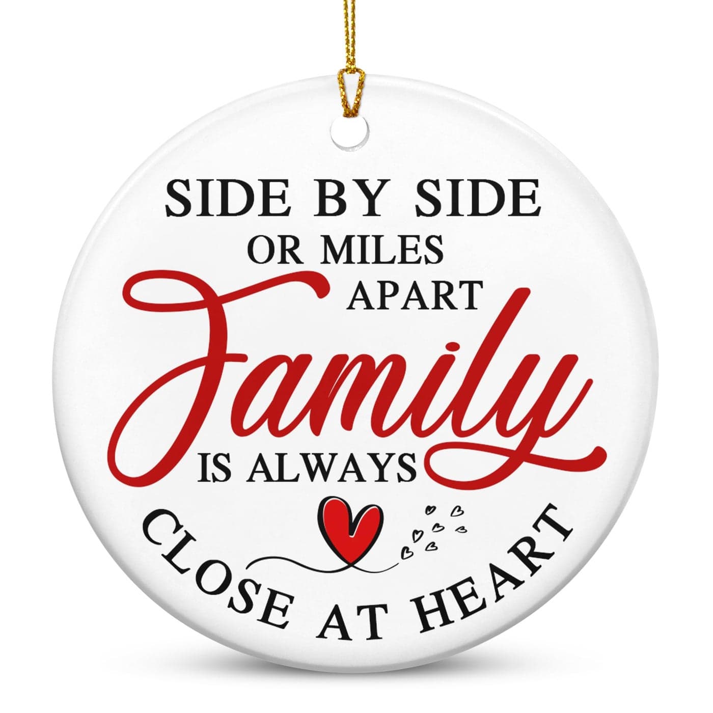 TEEZWONDER Family Ornament Gifts for Women Men Ceramic Christmas Ornaments 2025 for Tree Decorations Christmas Birthday Gifts for Mom Dad for Sister Brother Grandma Grandpa Gift