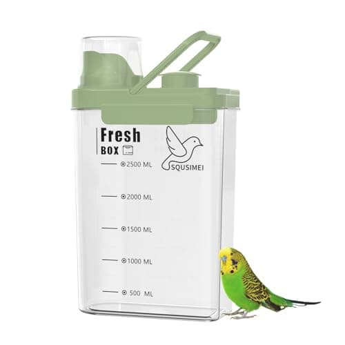 SQUSIMEI 3 Qt28 L Bird Seed Storage Container with Lids Airtight Measuring Cup Bird Seed Dispenser Pet Food Container Are Used to Store Bird Food Chicken Feed BPA Free 28L Green