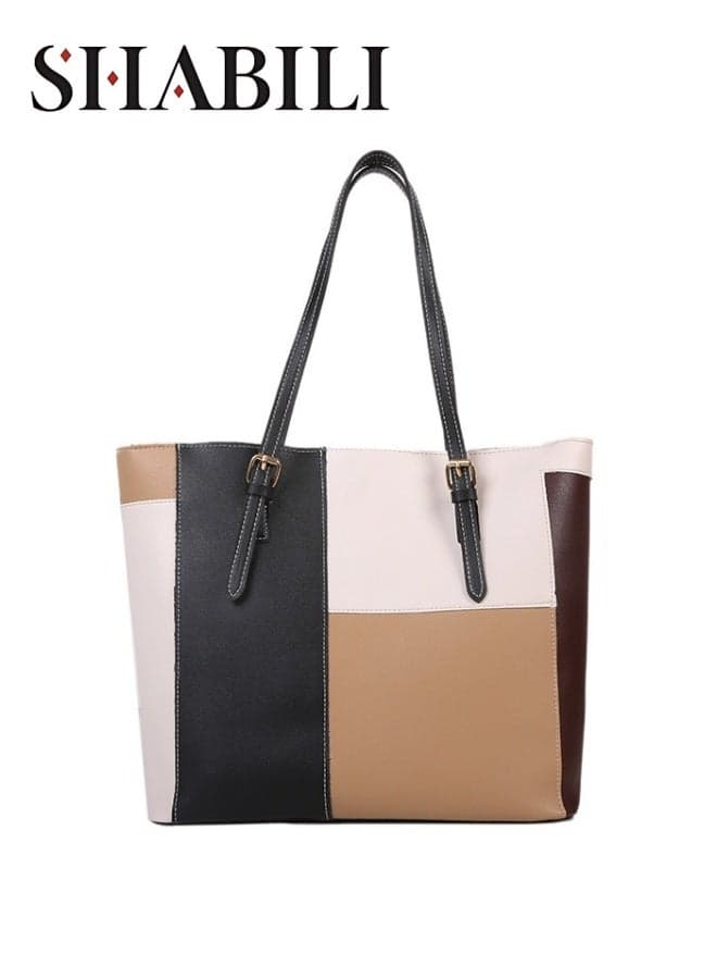 Women's Large Capacity Tote Bag, Ladies Zipper Closure Handbag Shopping Bag Clutch Bag, Daily Commuting Shoulder Bag Side Bag Carry Bag Satchel Bags College Bag for Girls and College Students