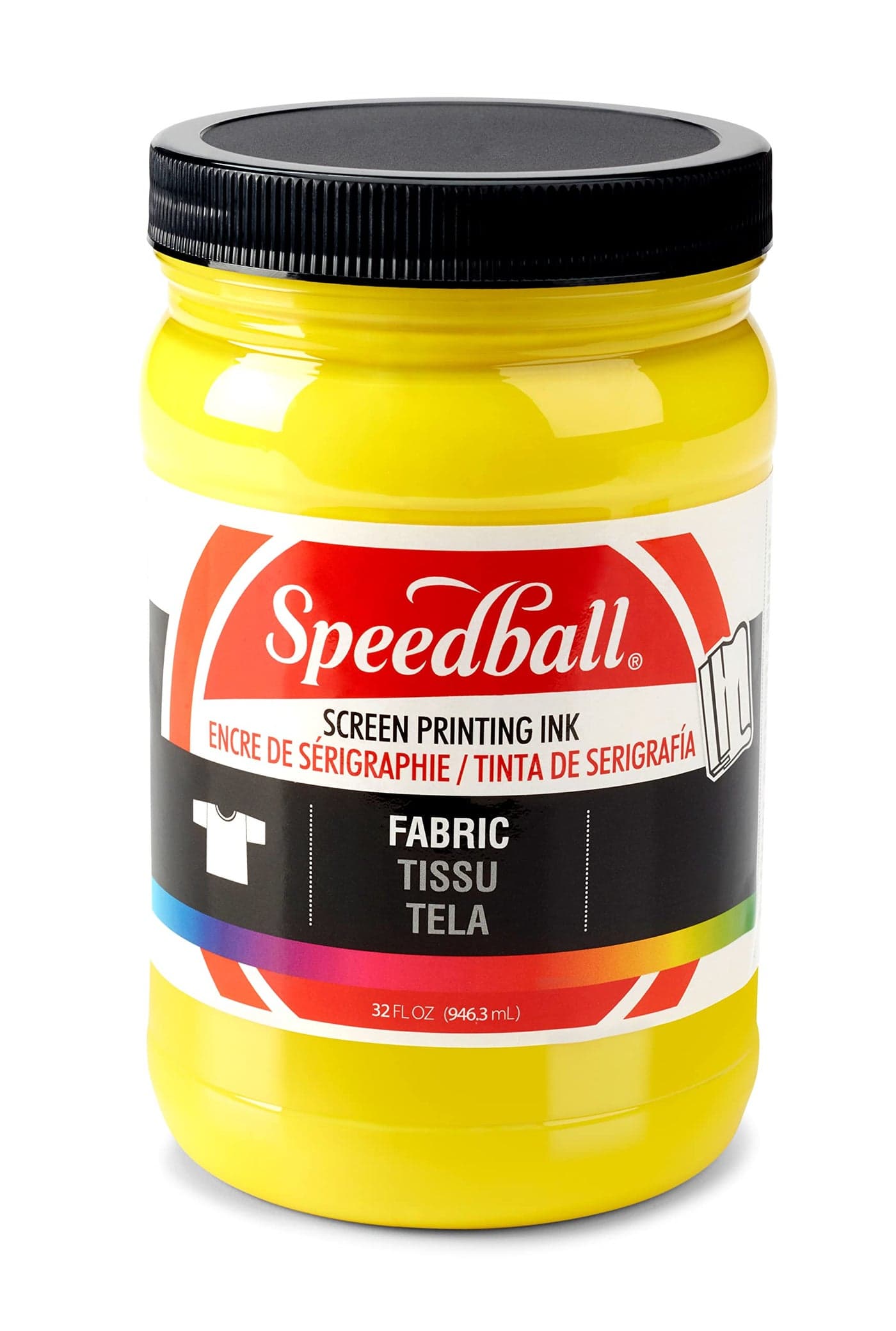 Speedball 004605, 4605, Fabric Screen Printing Ink, 32 Fl oz., Yellow