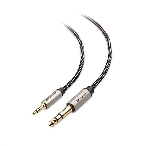 Cable Matters Premium Braided 3.5mm to 1/4 Inch Audio Cable 10 ft (1/4 to 3.5mm Cable)