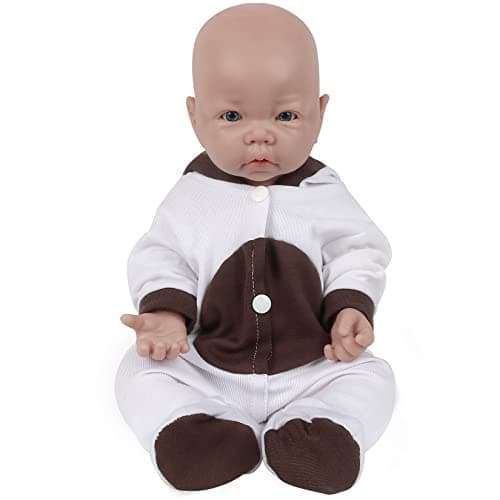Vollence 17 inch Reborn Silicone Baby Dolls Full Body Girl Anatomically Correct for Kids Toddlers Child Children Birthday Chirstmas Gifts Girl