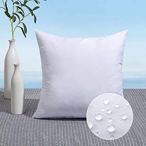 MIULEE 18x18 Pillow Insert Throw Pillow Insert Outdoor Pillows WaterResistant Premium Outdoor Pillow Stuffer Sham Square for Couch Sofa Patio Furniture Cushion Porch Swing