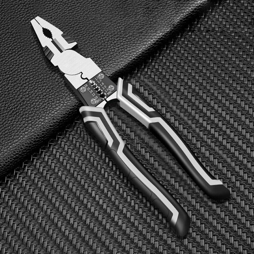 WROPZO 7 in 1 Wire Stripping Tool Wire Cutter With Gripping Wrench Crimping Wire Precision Hand Tool Cable Stripping Cutting Multifunction Terminal Crimping Wire Piler And Stripper