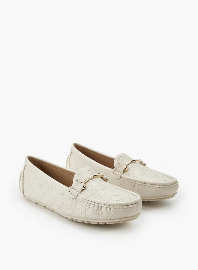Women Monogram Embossed Loafers