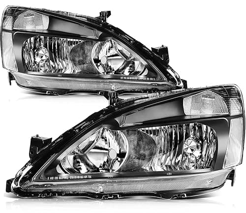 LBRST Headlight Assembly Compatible with for Honda for Accord 2003-2007 Bulbs Not Included HO2502120 HO2503120 33151SDAA01 33101SDAA01