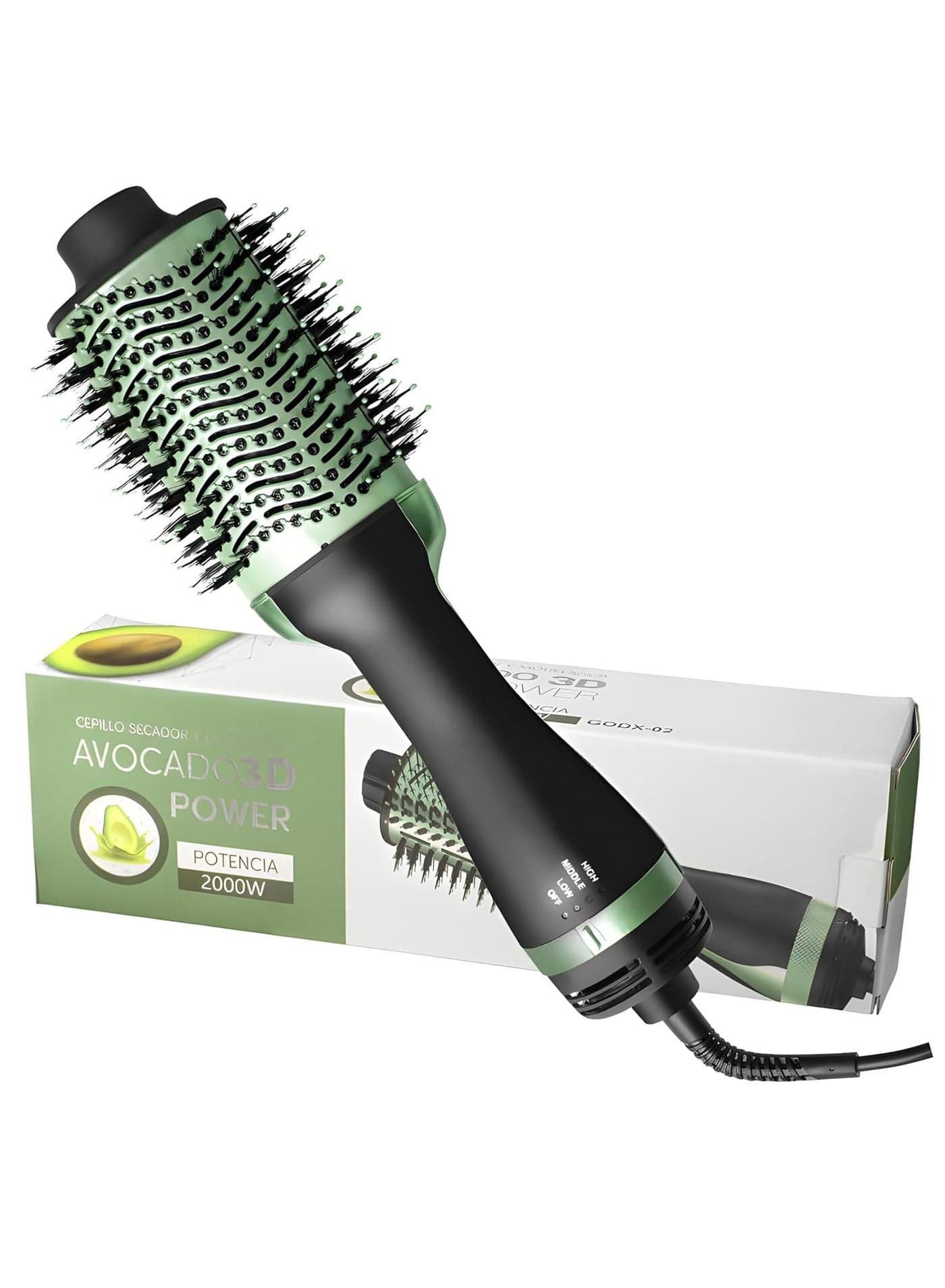 Avocado 3D One Step Hot Air Brush Dryer & Straightener