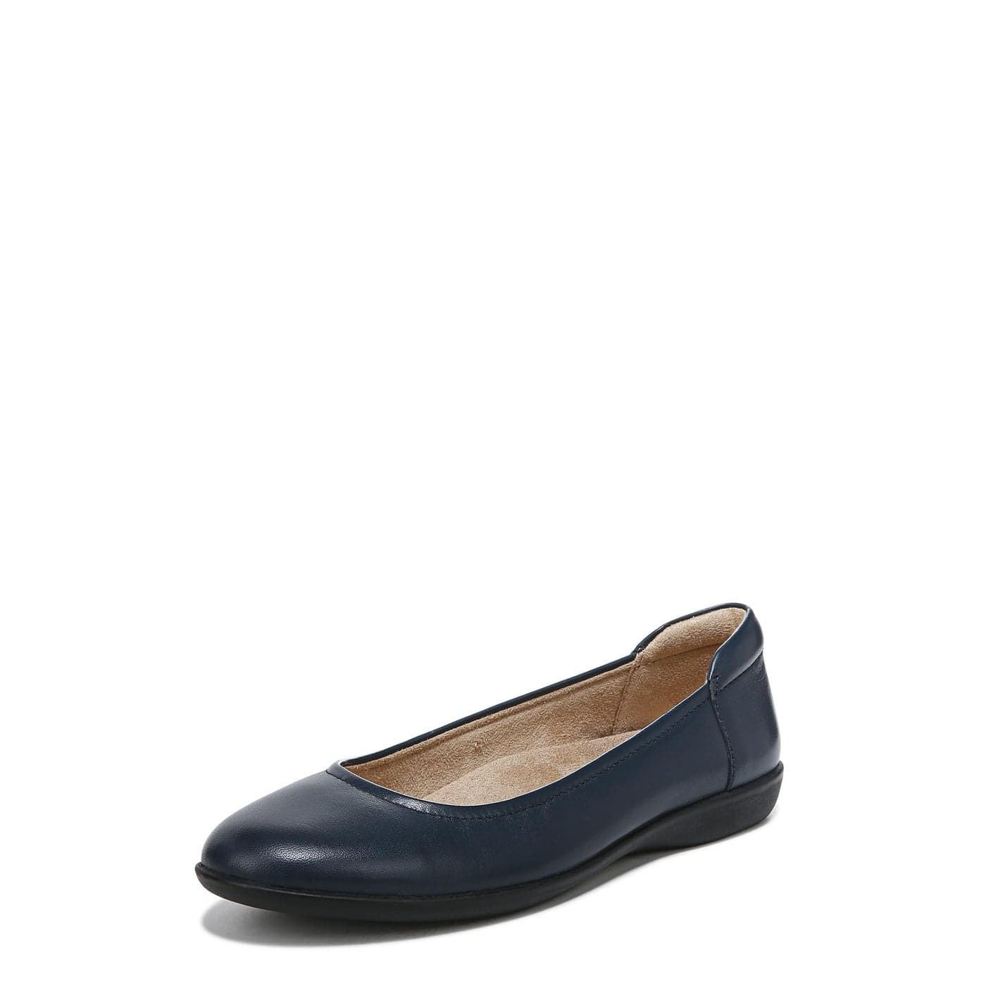 Naturalizer Womens Flexy Comfortable Slip On Round Toe Ballet Flats Navy Leather85 M US