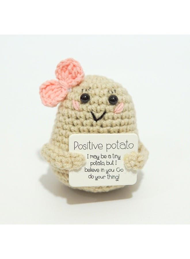 Quirky Potato Plush Toy - Positive Energy Knitted Decor