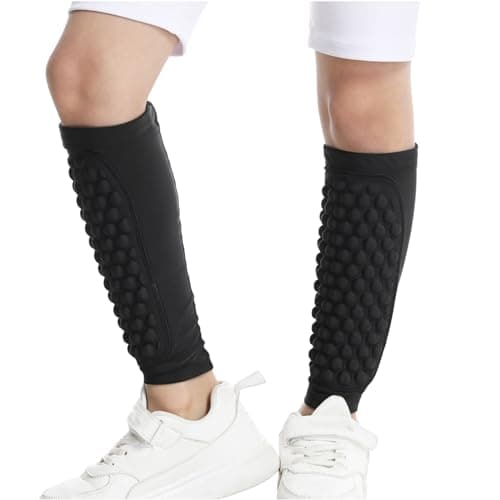Topeter Kids Shin Guard Padded Sleeves Soccer Protective Gear for Boys and Girls Support for Shin Splint for Boxing Kickboxing MTB 1 Pair YL