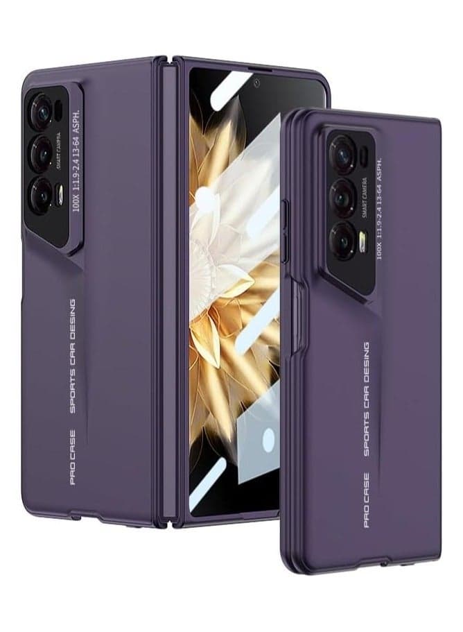 Case Compatible with Huawei Honor Magic V2 Case with Screen Protector, Ultra Thin Frosted Matte PC Back Cover for Huawei Honor Magic V2