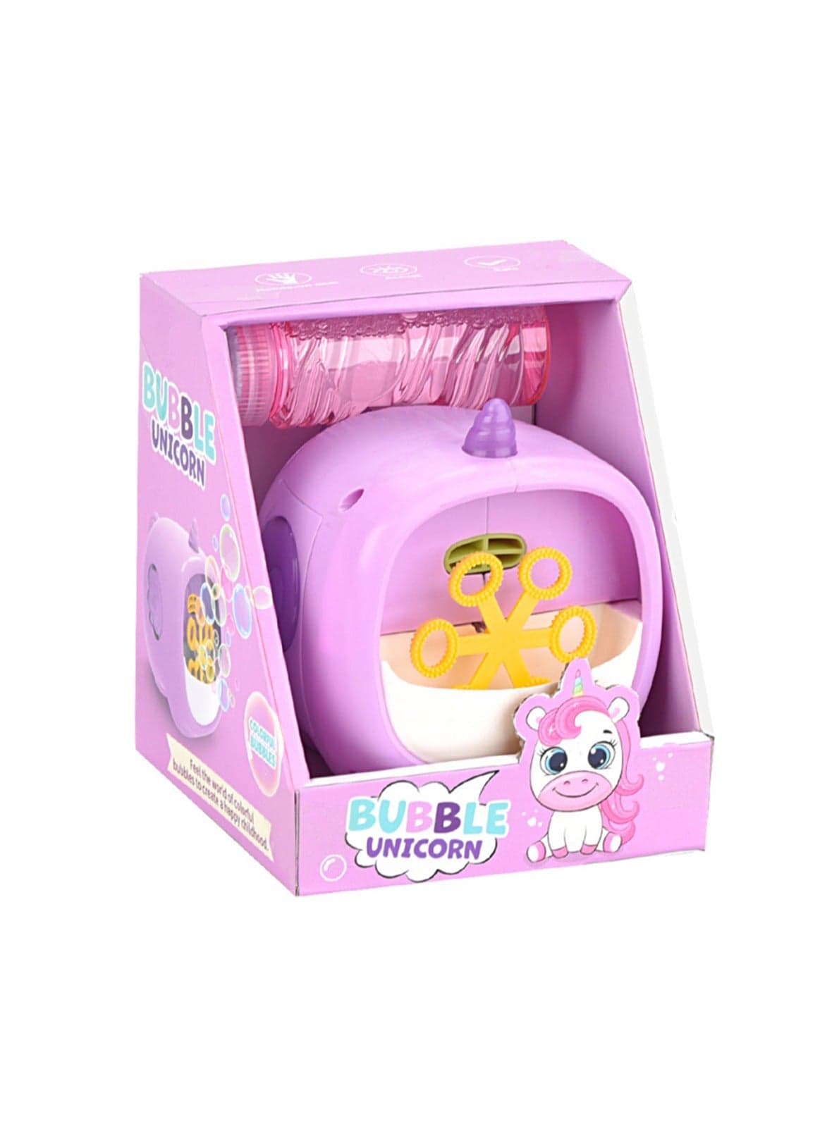 Electric Scraper Bubble Machine Colorful Multi-Hole One-Button Bubble Outdoor Children'S Bubble Toy (Electric unicorn bubble machine)