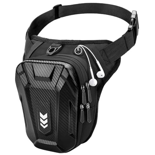 ISEYOU Thigh Bag, Drop Leg Bag for Women Men, Motorcycle Leg Bag with Leg Strap, Expandable Storage Tank Bags, Leg Fanny Pack for Racing Bike Cycling Horse Riding Hiking Camping Fishing Travel Outdoor