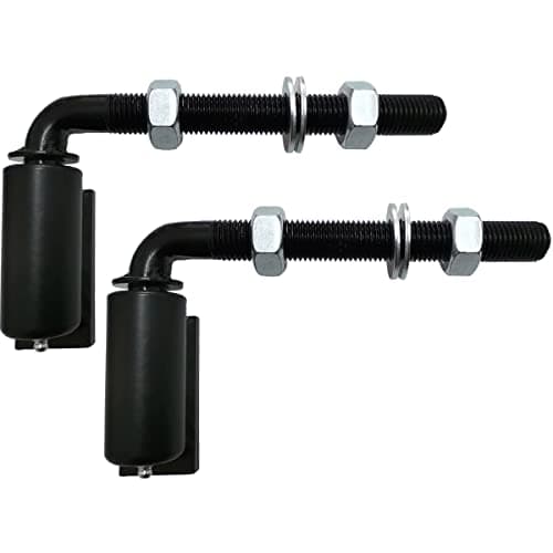 Supreform Universal Heavy Duty 5/8" J-Bolt Gate Hinge Steel Pivot Hinge Welded Hinge for Welding on Larger Iron or Steel Gates, Adjustable 5" Long Bolts Ball Bearing (Sold as Pair)