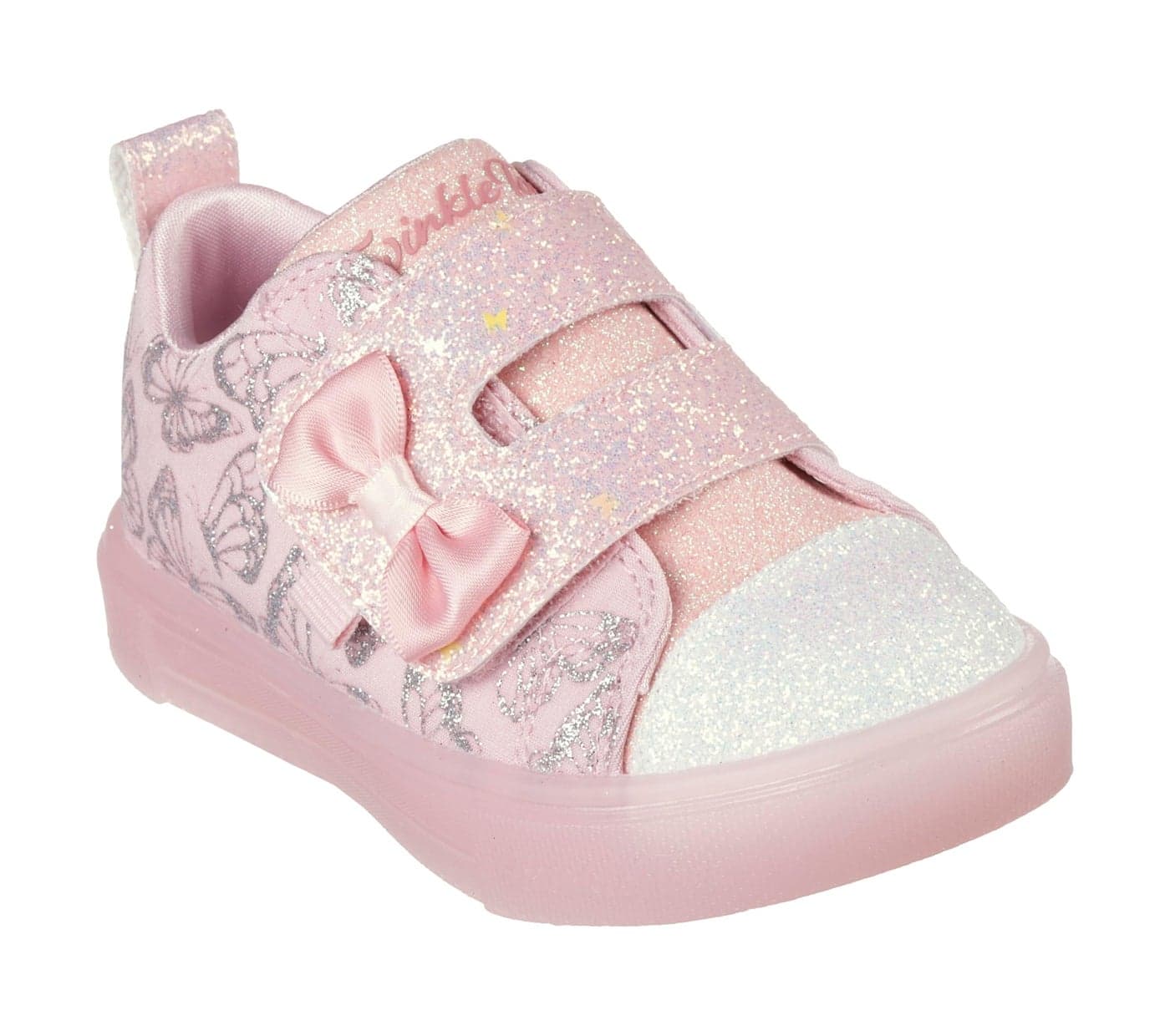Skechers Girls Twinkle Sparks Ice-Heather – Light-Up Sneakers, Cushioned Comfort, Flexible Sole, Rose Gold, 13.5 Little Kid