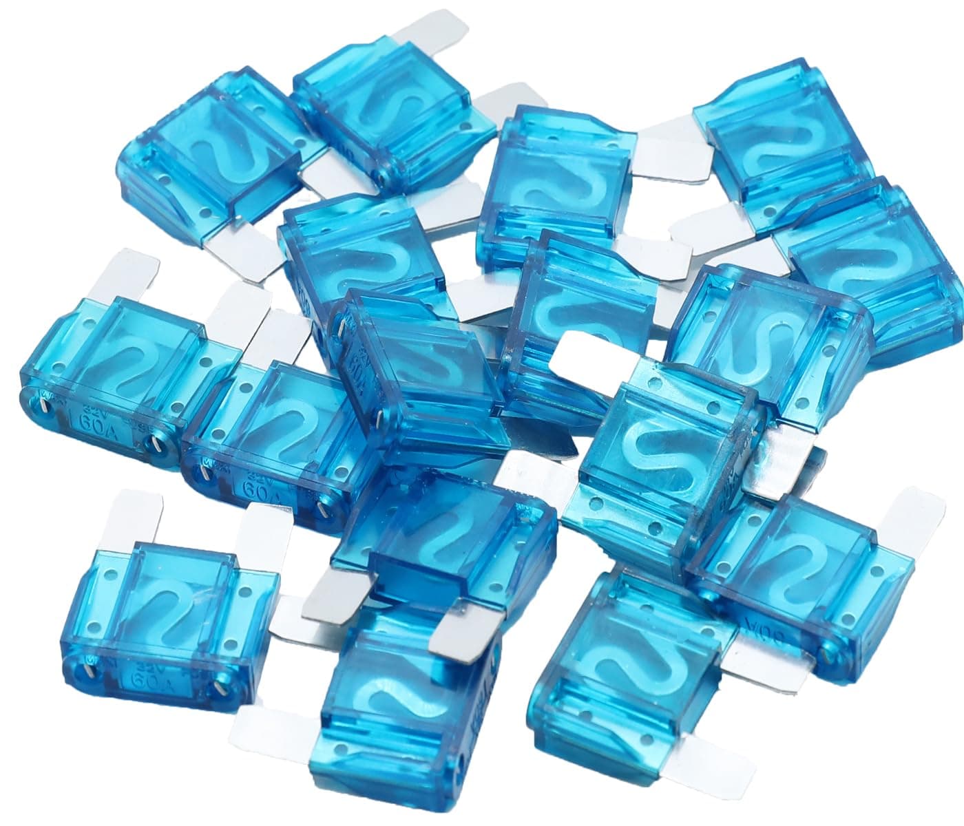 18Pcs 60A Maxi Fuses, 60AMP 32V Automotive Blade Maxi Fuse for Auto, Car, Rv, Boat, Truck (60A Maxi Fuse)