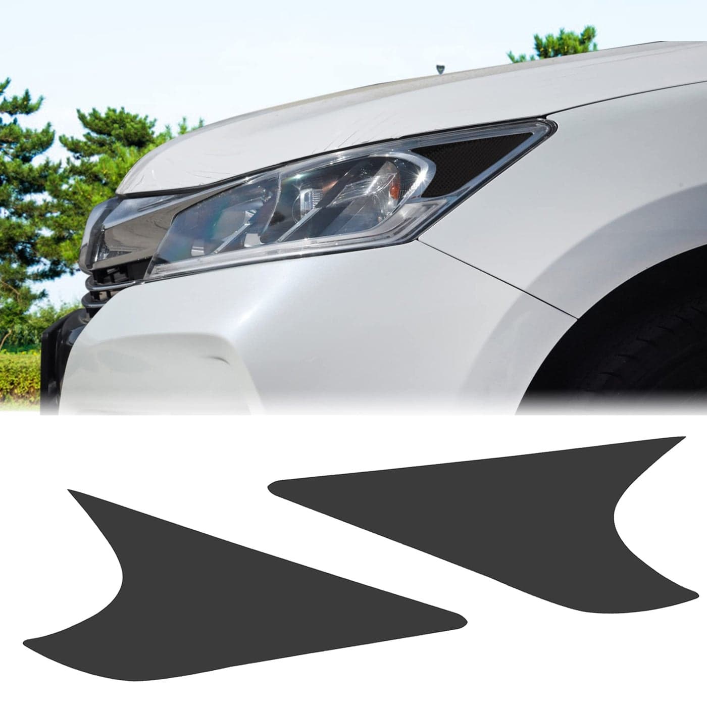 TOMALL Headlight Sidemarker Vinyl Films Smoke Tint Compatible with Honda Accord 20162017 20 Light Transmission Amber Edges Delete Stickers Decorations for Car 20 Dark Black