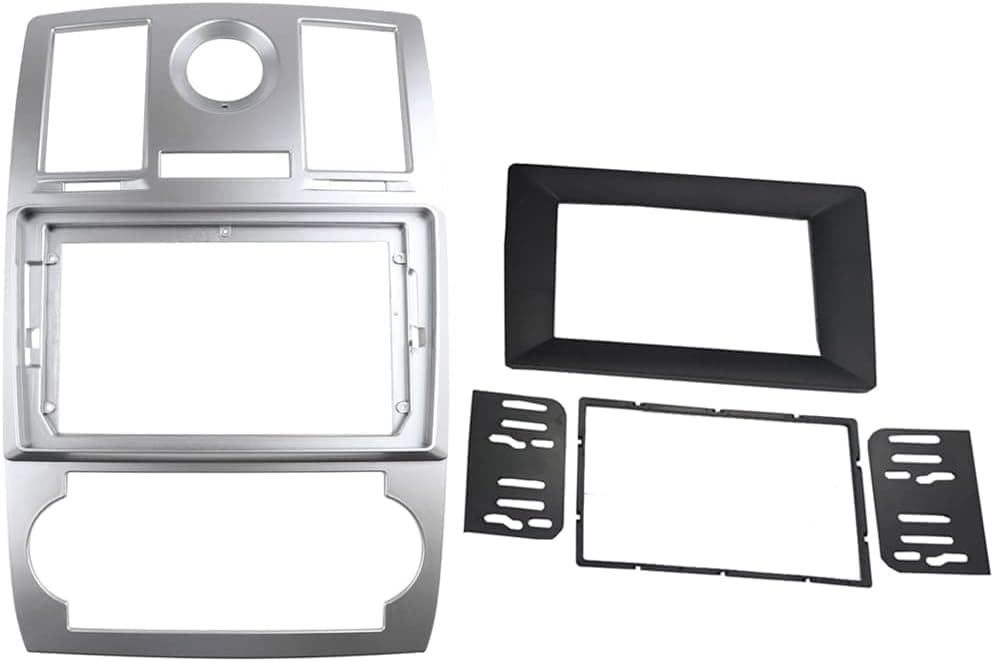 DKMUS Radio Stereo Bezel for Chrysler 300C 2005-2007 Dash Installation Mount Trim Kit Fits 9" and Double Din