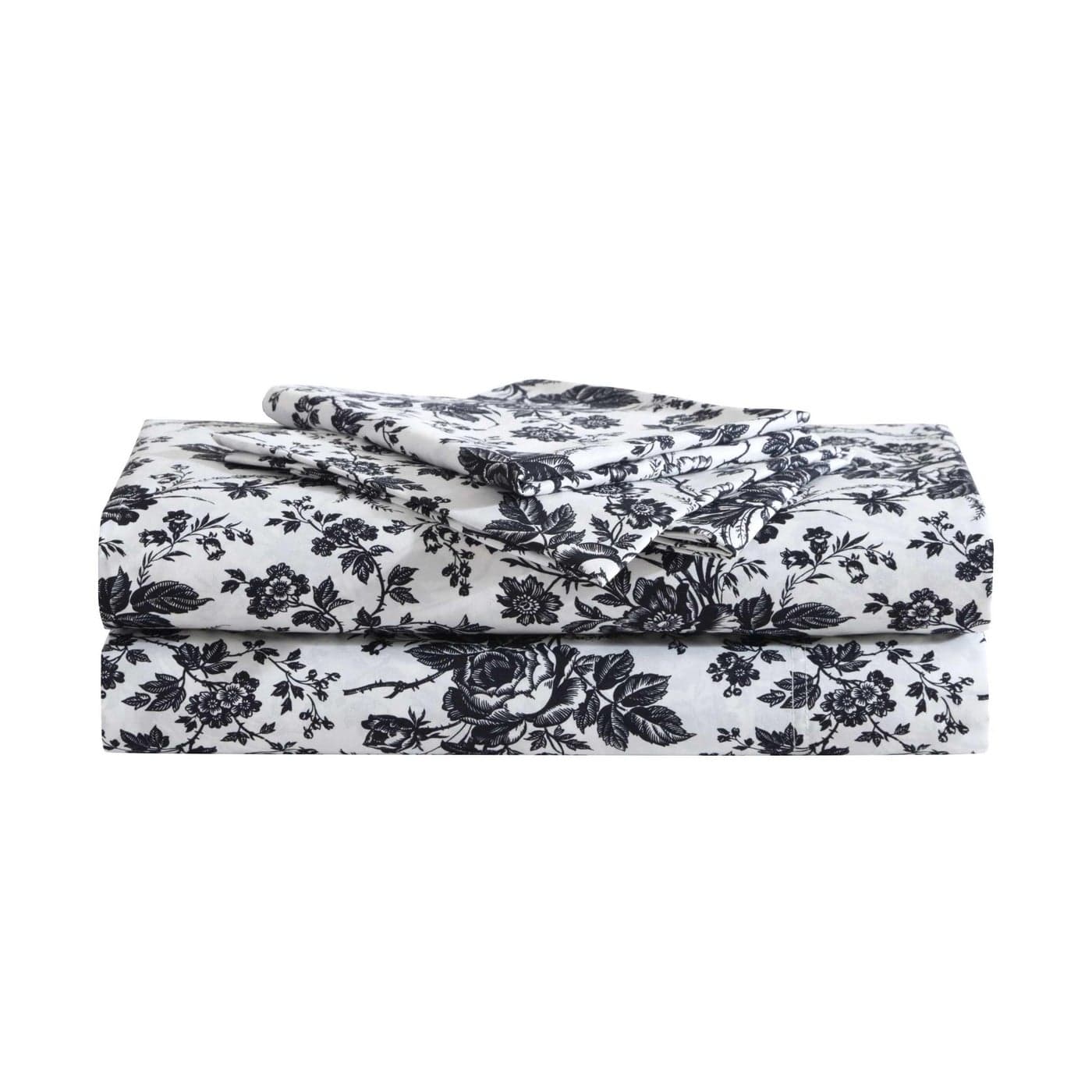 Betsey Johnson BetseyS Toile Microfiber Black 4 Piece Sheet SetKing
