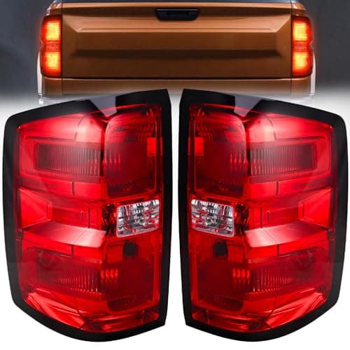 SHINEHOME Tail Light Assembly Compatible with 2014 2015 20162019 Chevy Silverado 1500 2500HD 3500HD GMC Sierra 3500HD Left Driver Side Right Passenger Side Taillight Brake Lamp Bulb and Harness