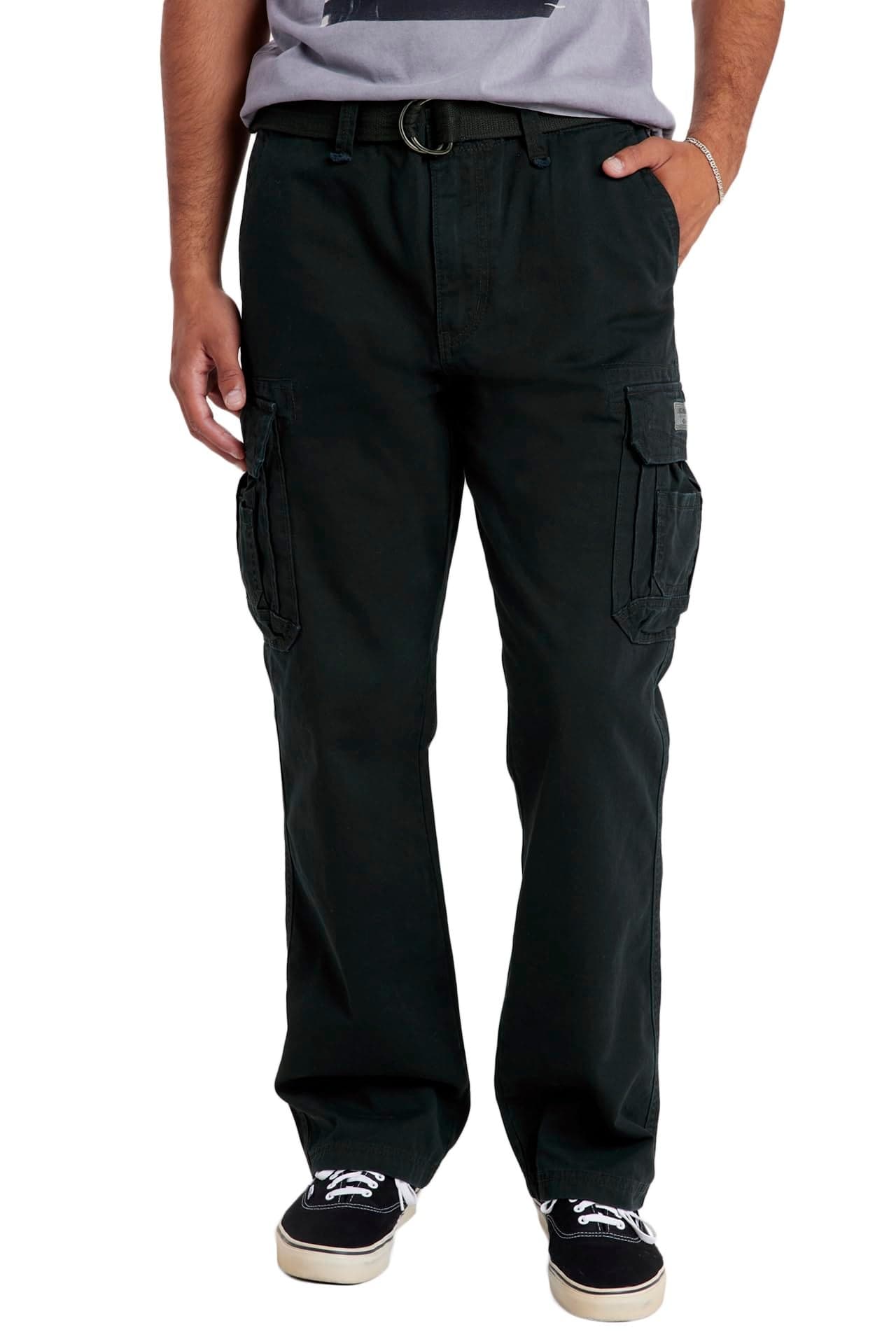 UNIONBAY mens Survivor Iv Relaxed Fit Cargo Reg and Big Tall Sizes Casual Pants Black 36W x 32L US