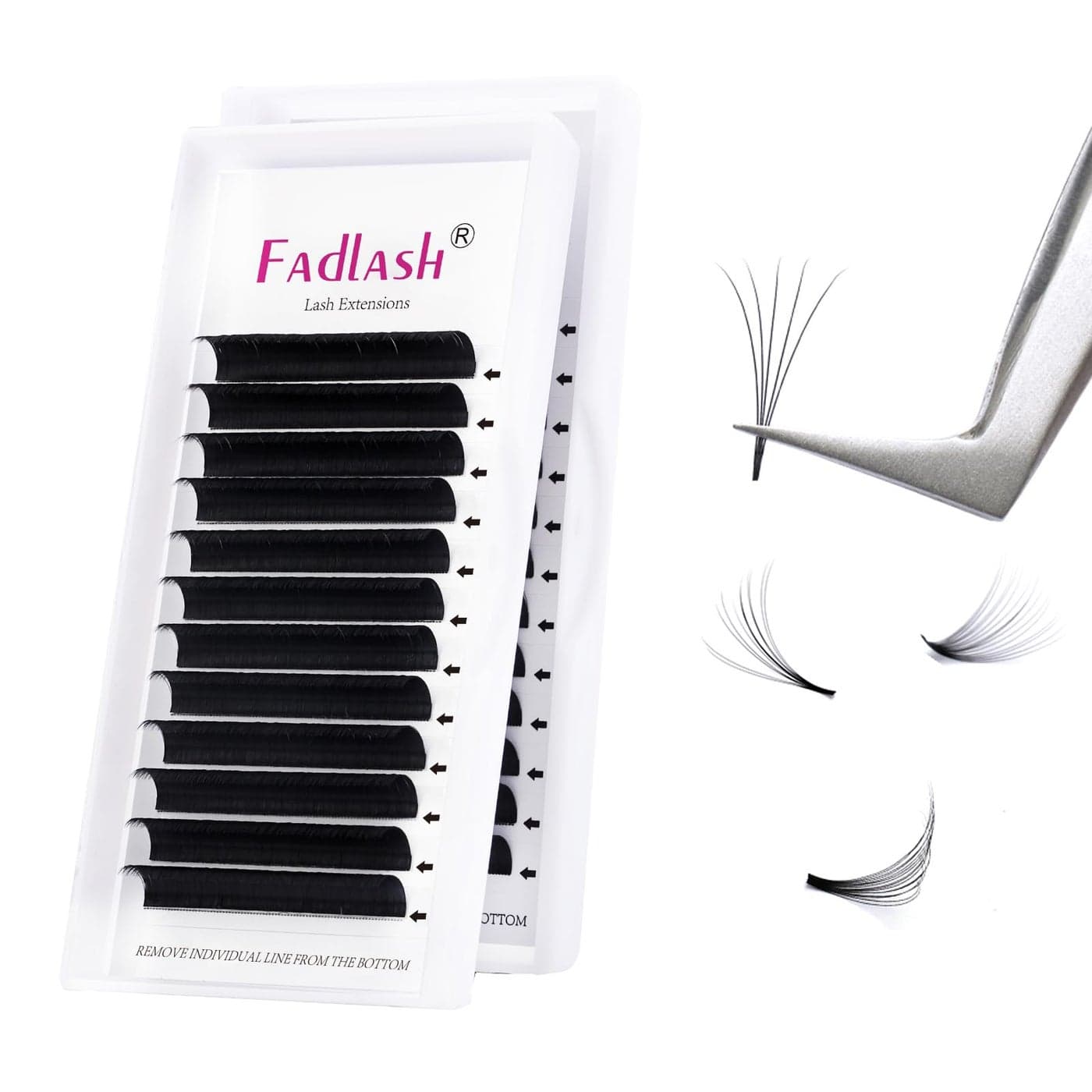Volume Lash Extensions 005 007mm Easy Fan Lashes C D DD Curl Volume Fans Self Fanning Eyelash Extensions 825mm 007C10mm