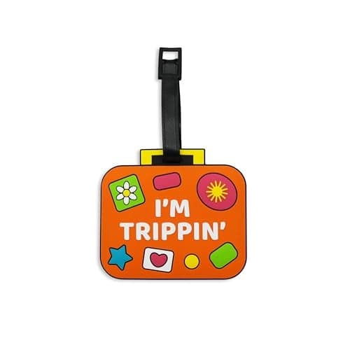 GOOFBALLS Funny Luggage Tag – Hilarious Travel ID Tag with Sarcastic Saying – Durable & Easy to Spot Suitcase Tag for Men, Women, Frequent Flyers, or Gag Gift for Travelers - Trippin