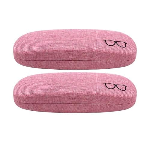 ABAJI 2 PCS Eyeglasses Case Kids Students Reading Glasses Organizer Hard Shell Lint Lining Snap Close Men Women Boys Girls