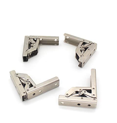 90 Degree Folding DoorShelf Hinge Hidden Bracket Table Holder Furniture Parts4pc